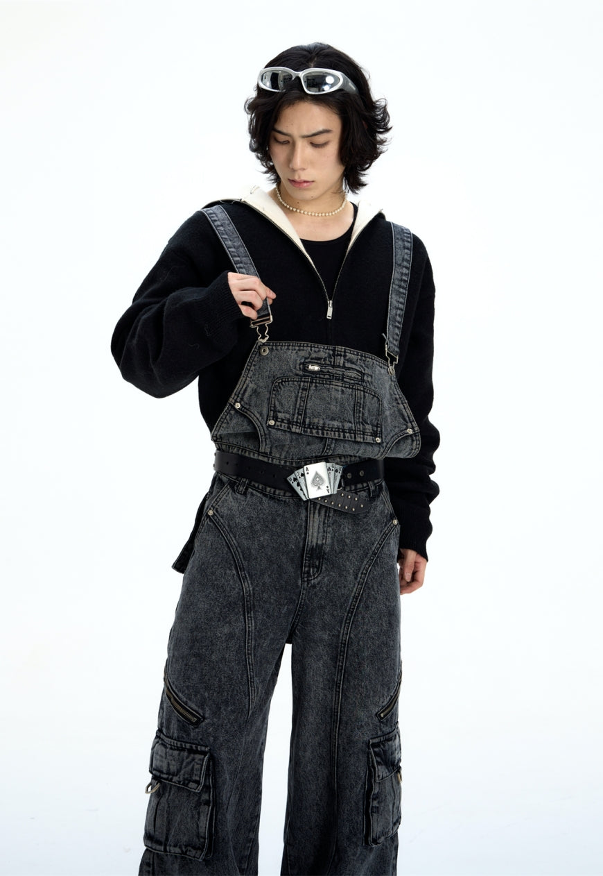 Men's Design vintage suspenders jeans