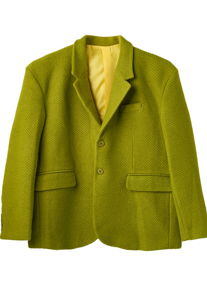 Men's Oversized Twill Texture Suit Jacket
