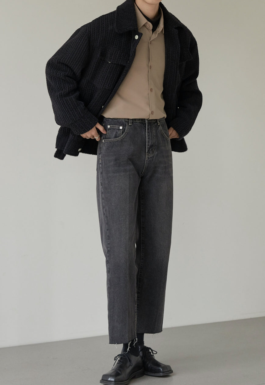 Men's Black fashion design Jacket