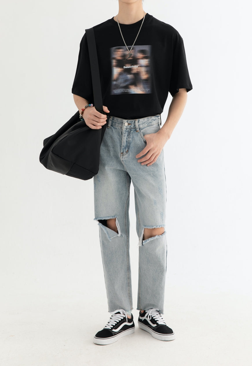 Men's Summer gradient jeans