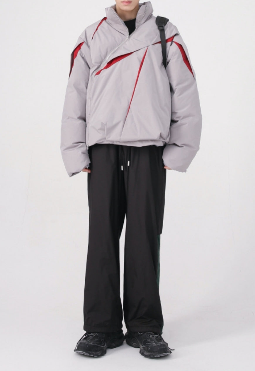 Men's pleated padded jacket