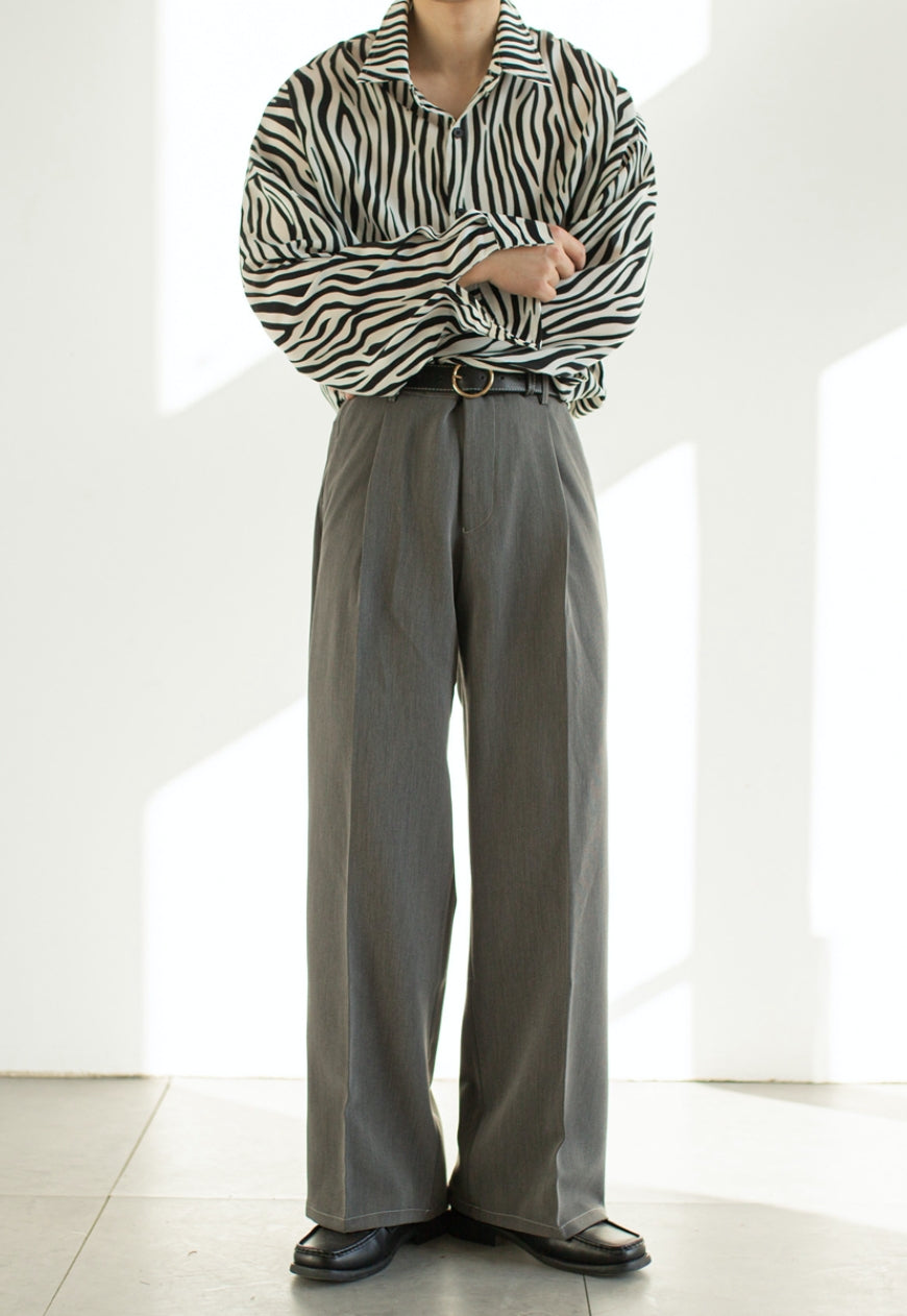 Men's Spring zebra print shirt