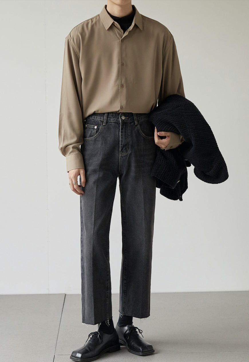 Men's Black vintage raw jeans