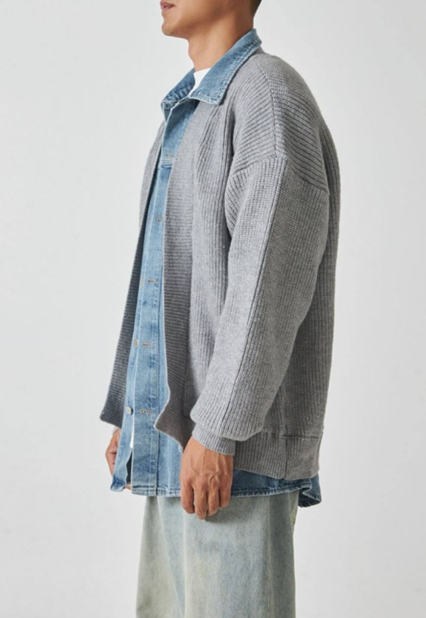 Men's Design Denim Cardigan Jacket