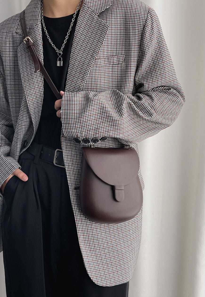 UZIP DESIGN Men's Retro leather small square bag