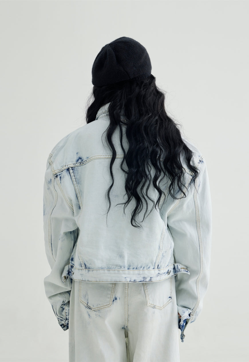 PeopleStyle Unisex vintage tie-dye jacket
