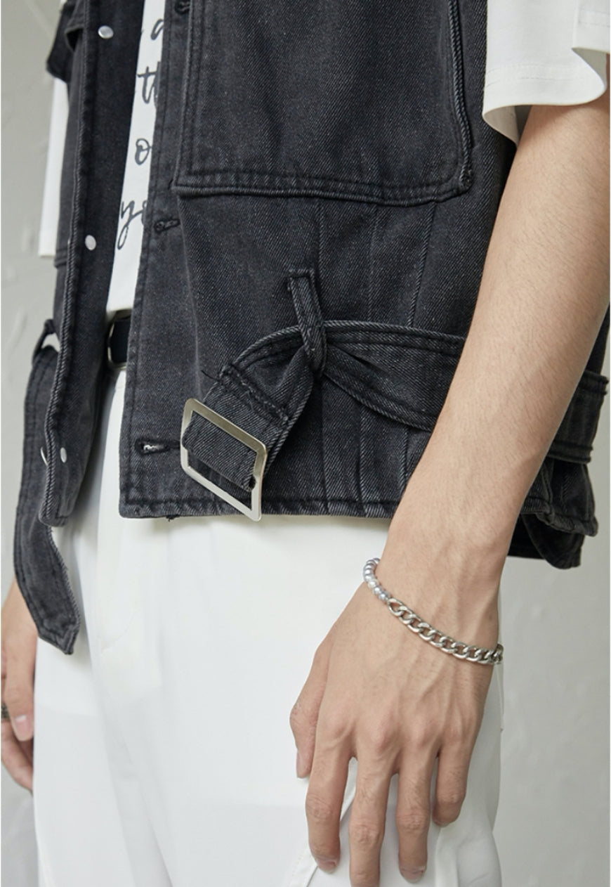 UZIP DESIGN Men's Design Denim Vest