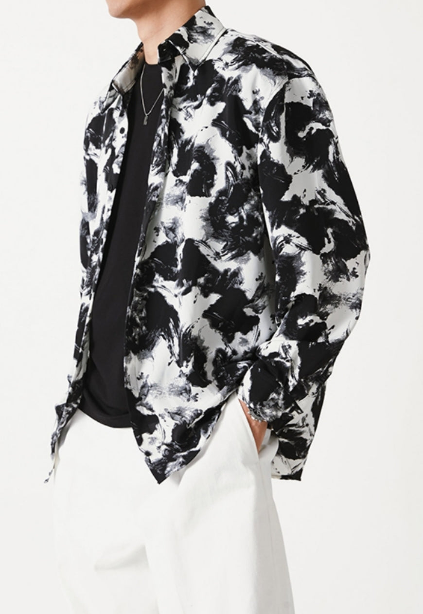Men's ink smudged shirt