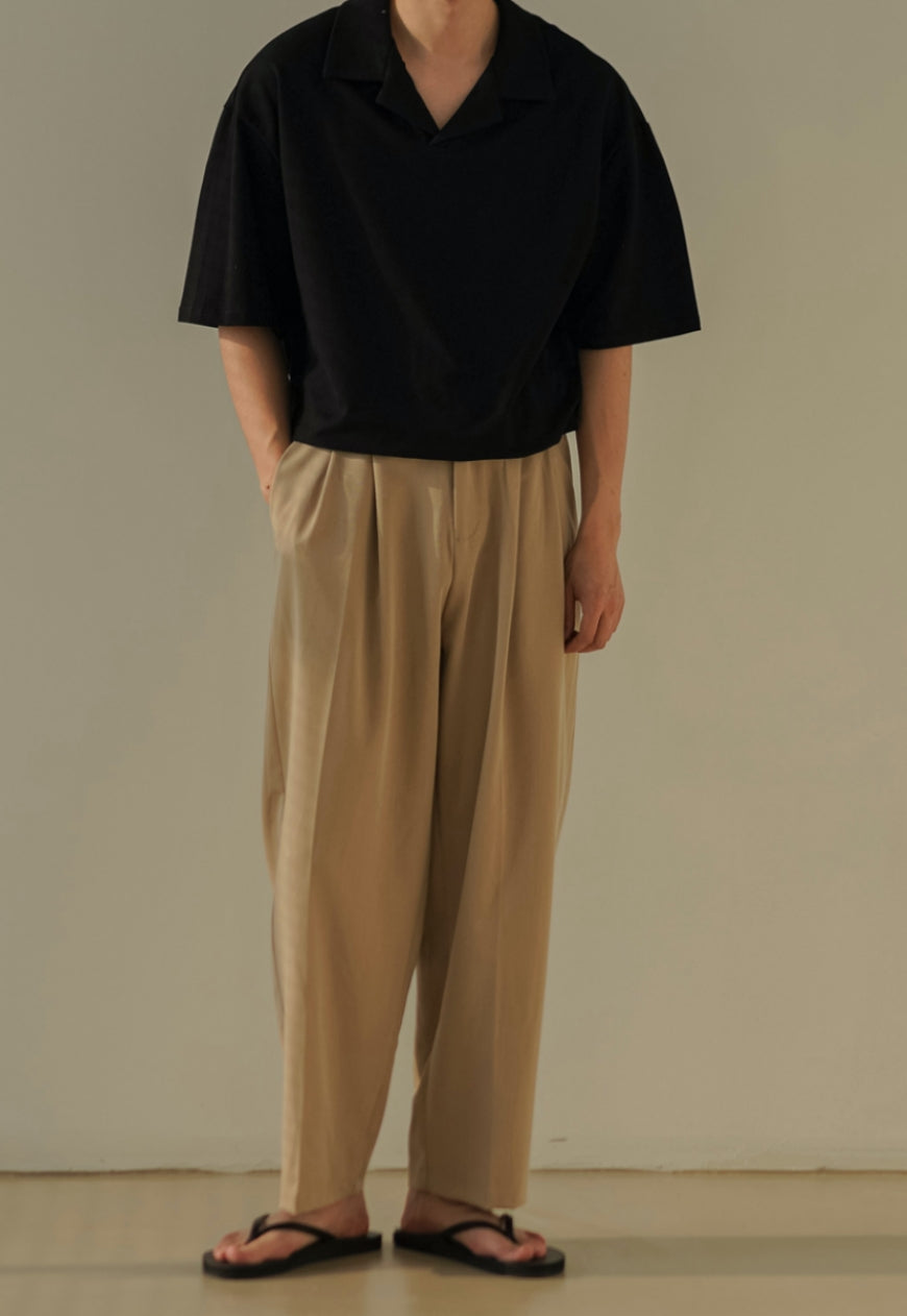 Men's Summer collar solid color t-shirt