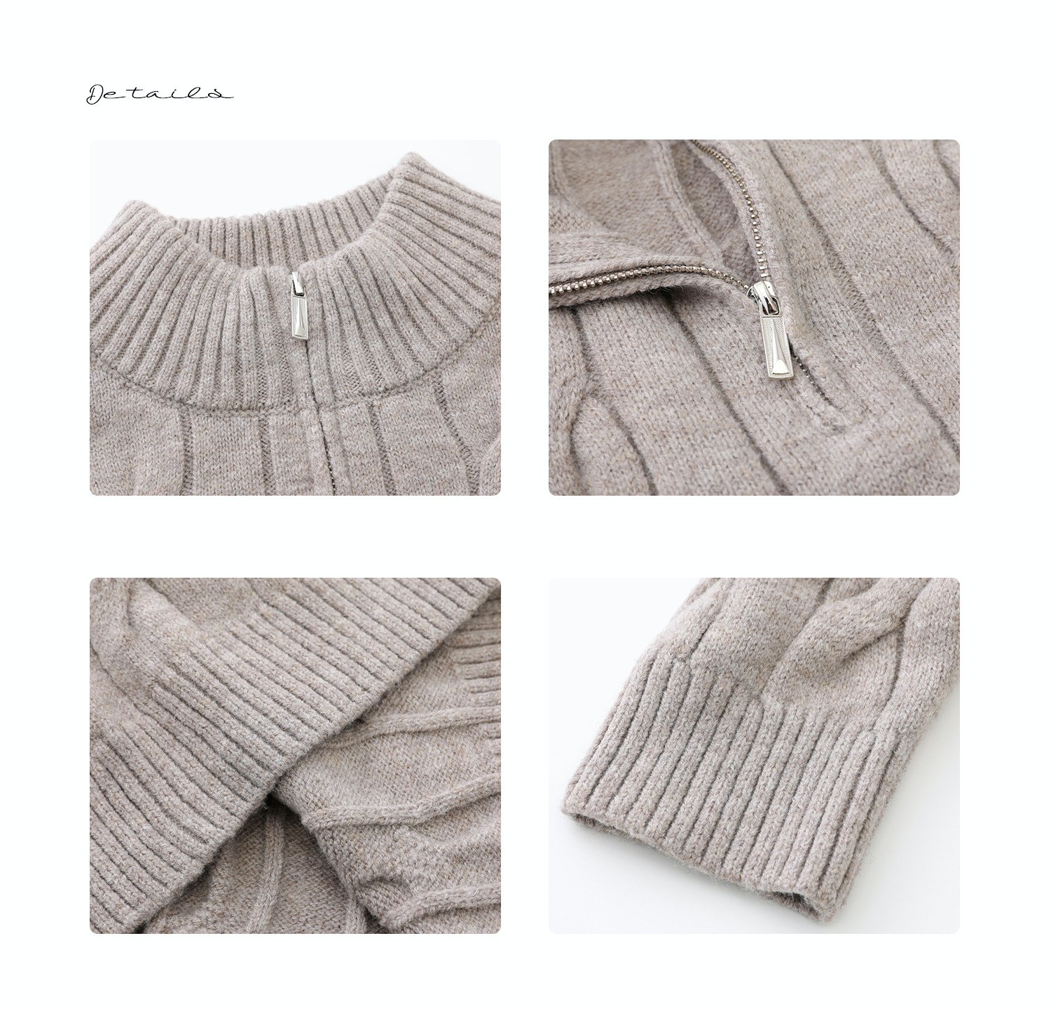 Men's Heritage Half-Zip Cable Knit Sweater