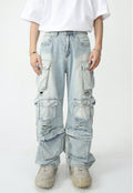 Men's Pocket Destroyed Cargo Jeans