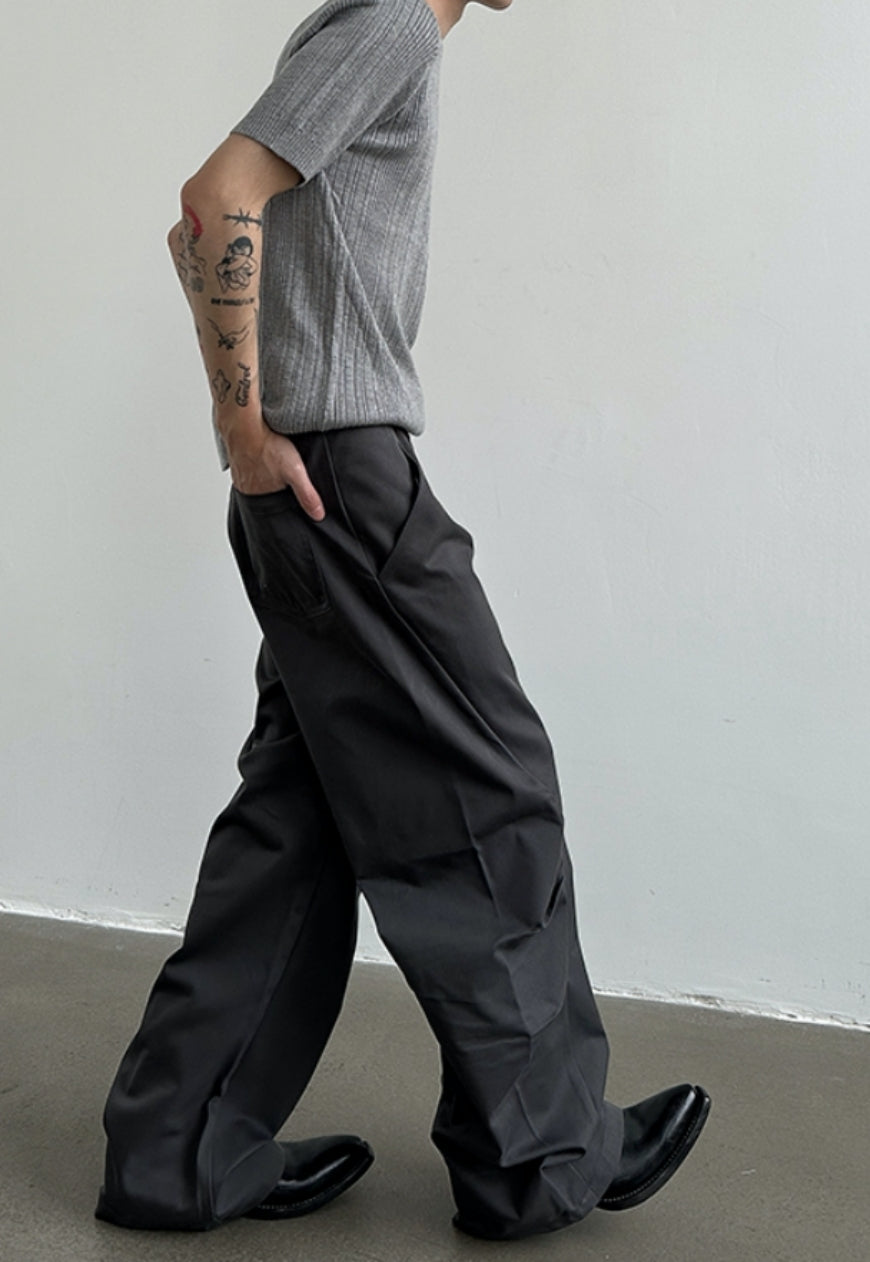 Men's designer wide-leg trousers