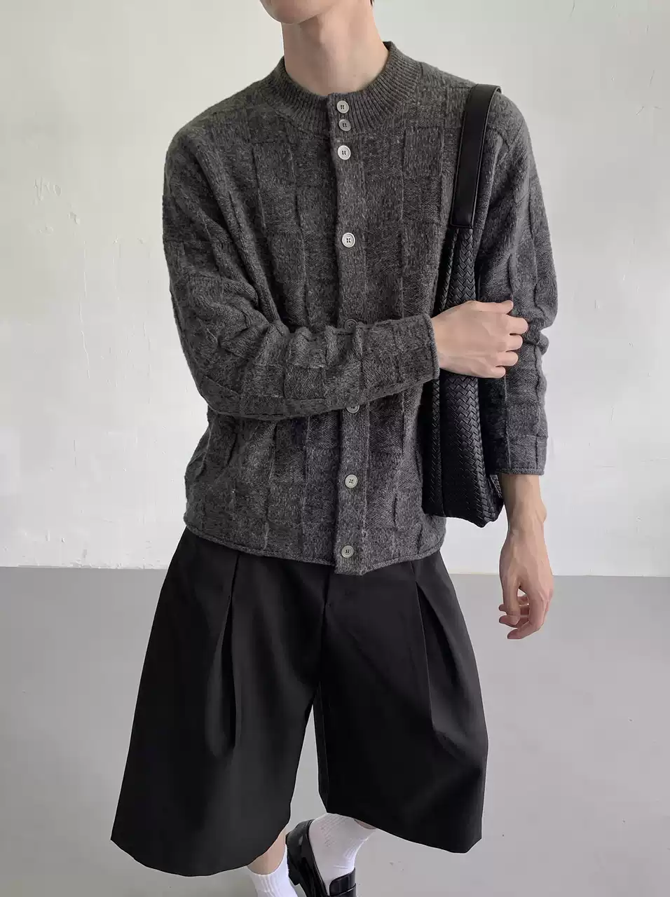 Men's Cozy Textured Knit Cardigan