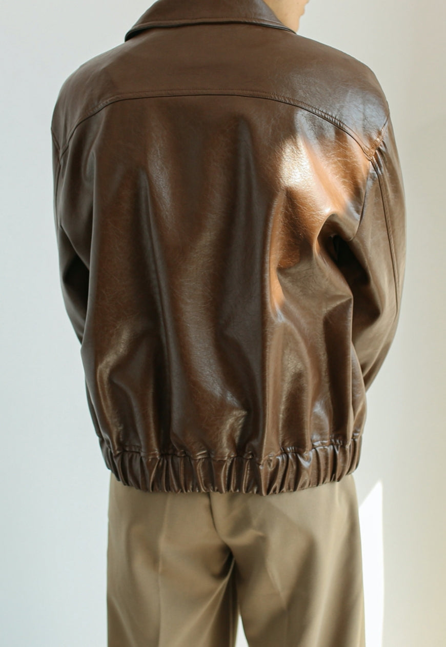 UZIP DESIGN Men's vintage leather jacket
