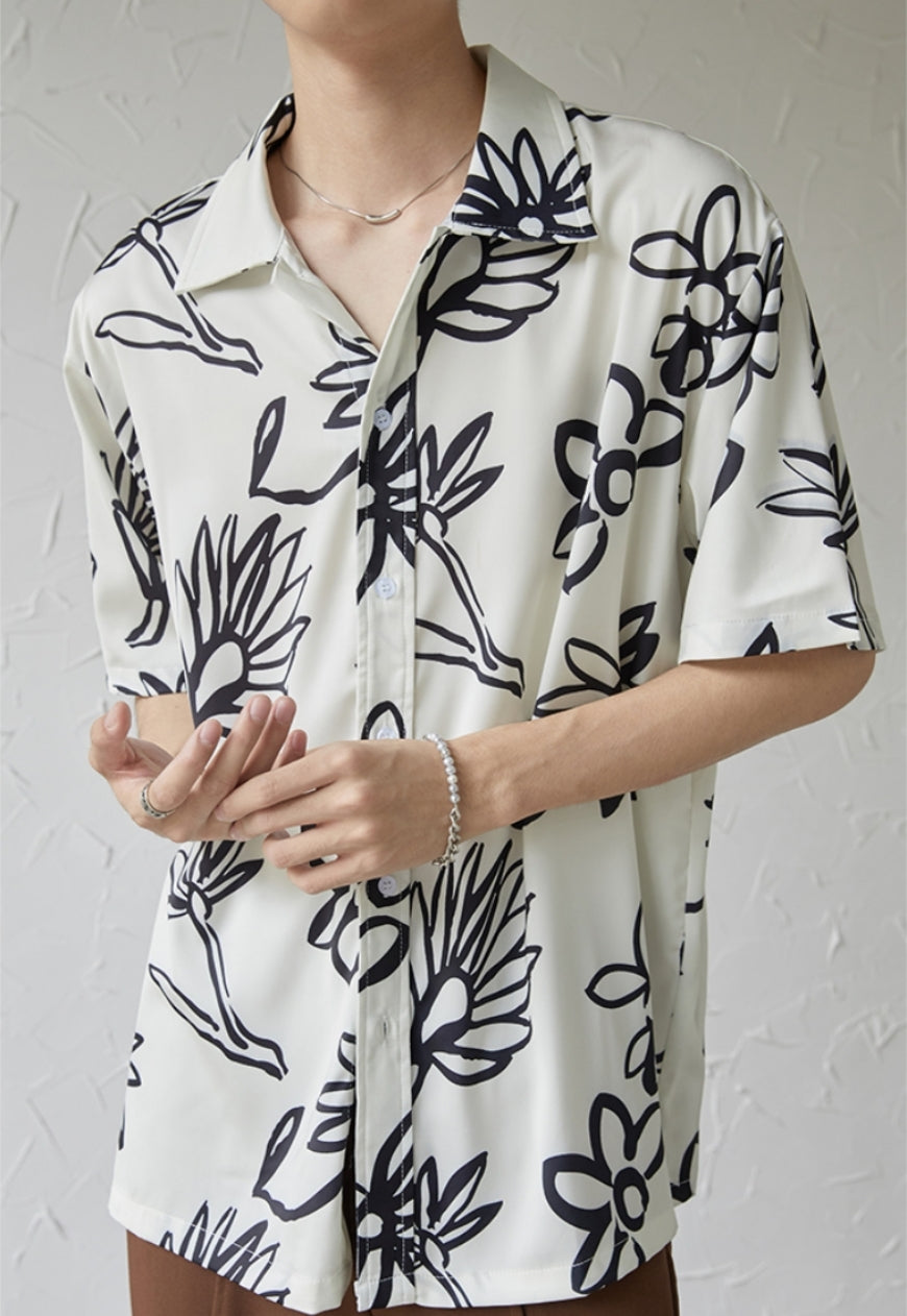 UZIP DESIGN Men's design botanical shirt