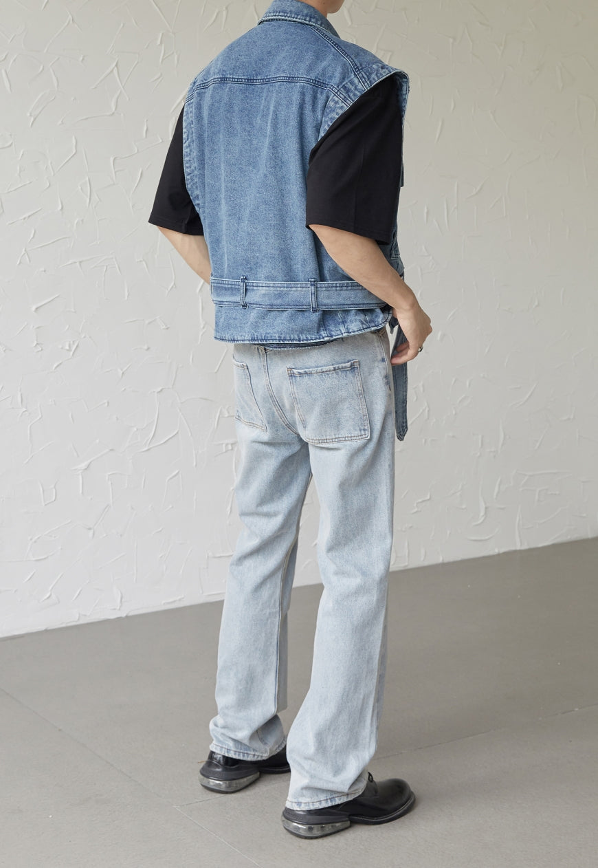 UZIP DESIGN Men's Design Denim Vest