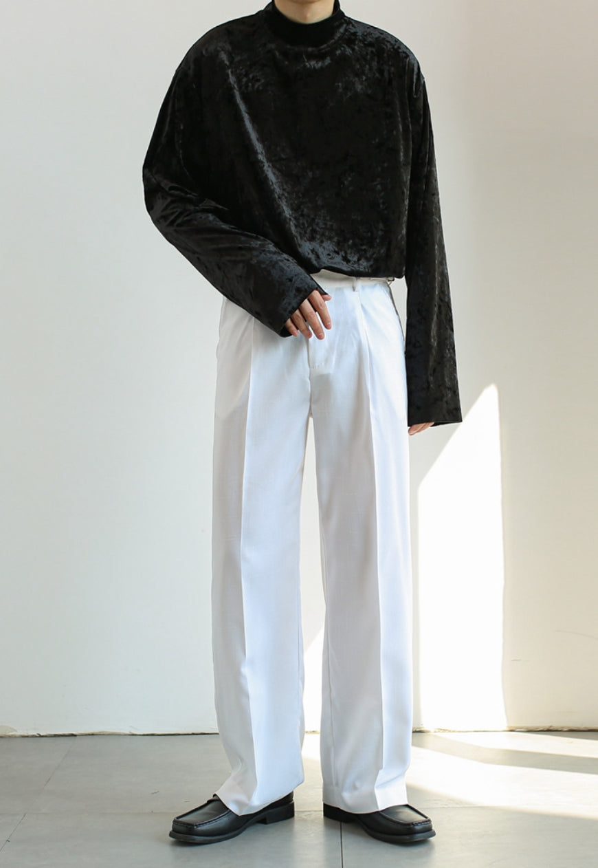Men's Spring gold velvet T-shirt