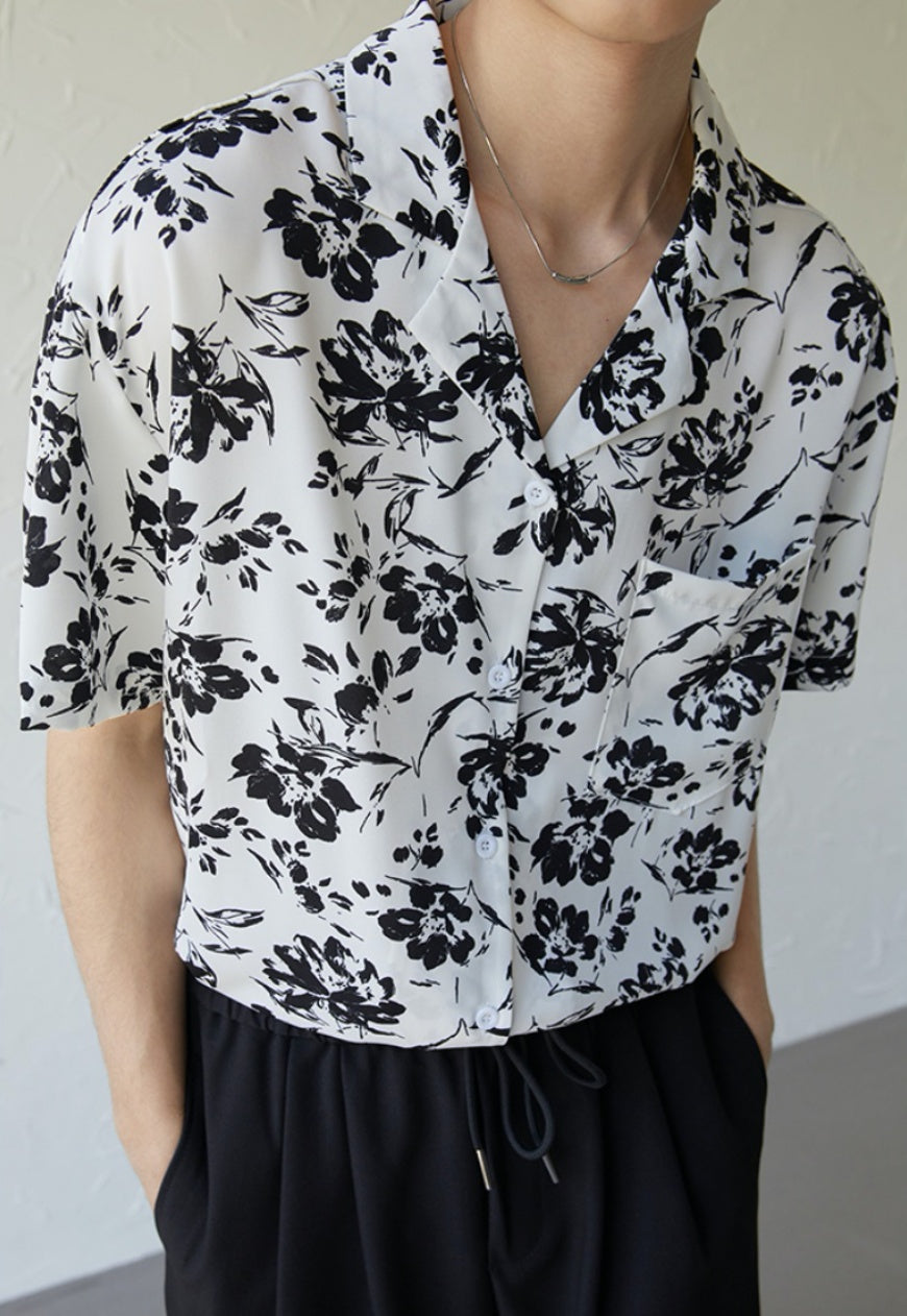 UZIP DESIGN Men's fashion floral shirts