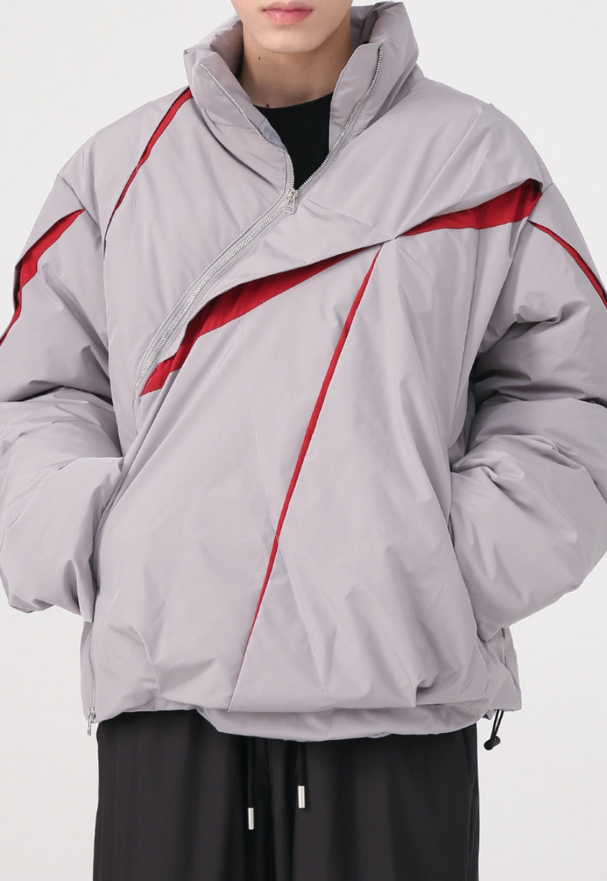 Men's pleated padded jacket