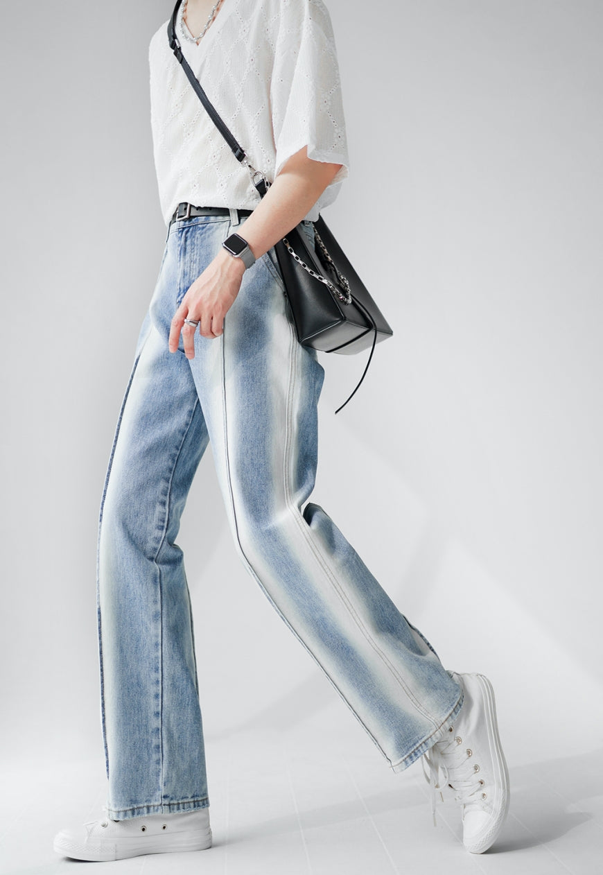 UZIP DESIGN Men's Contrast Colorblock Jeans