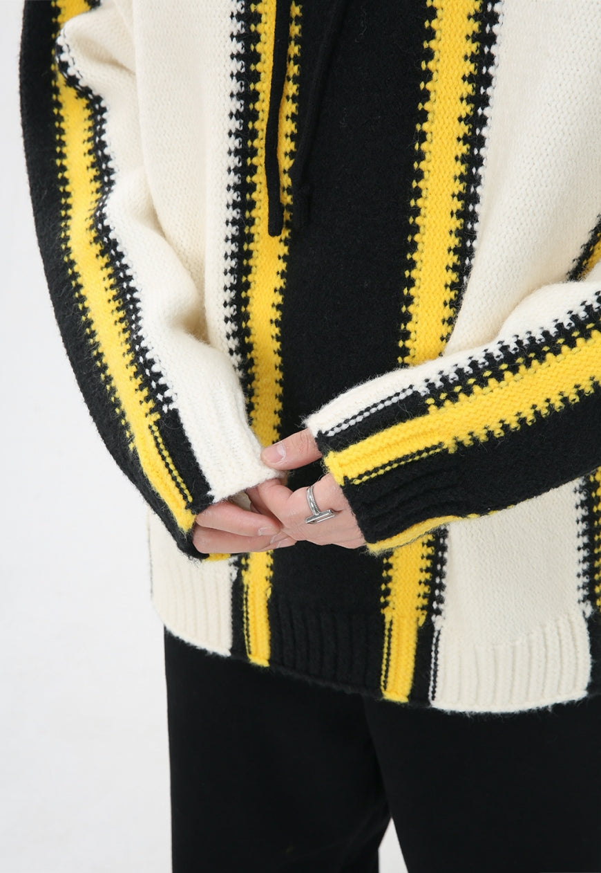 Men's Black and Yellow Design Sweater