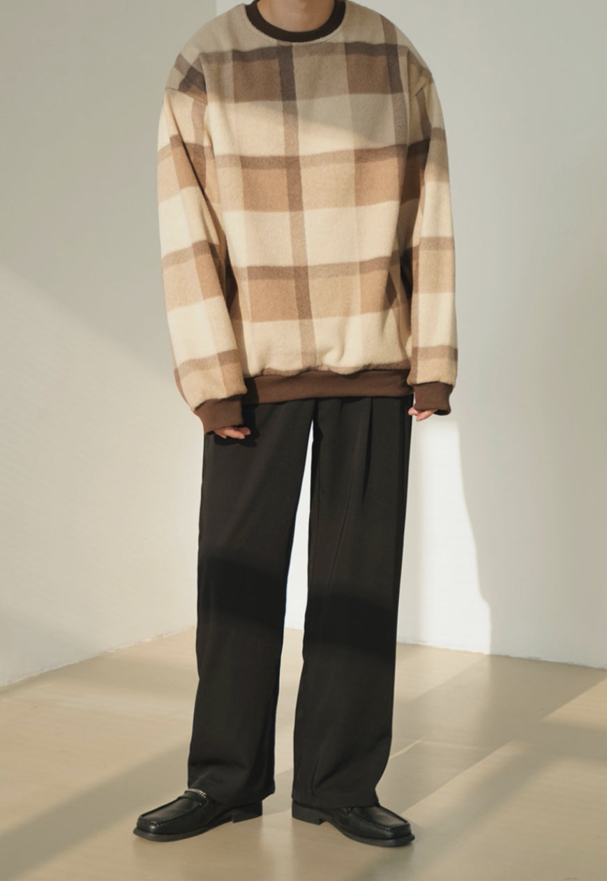 Men's Vintage plaid wool sweater
