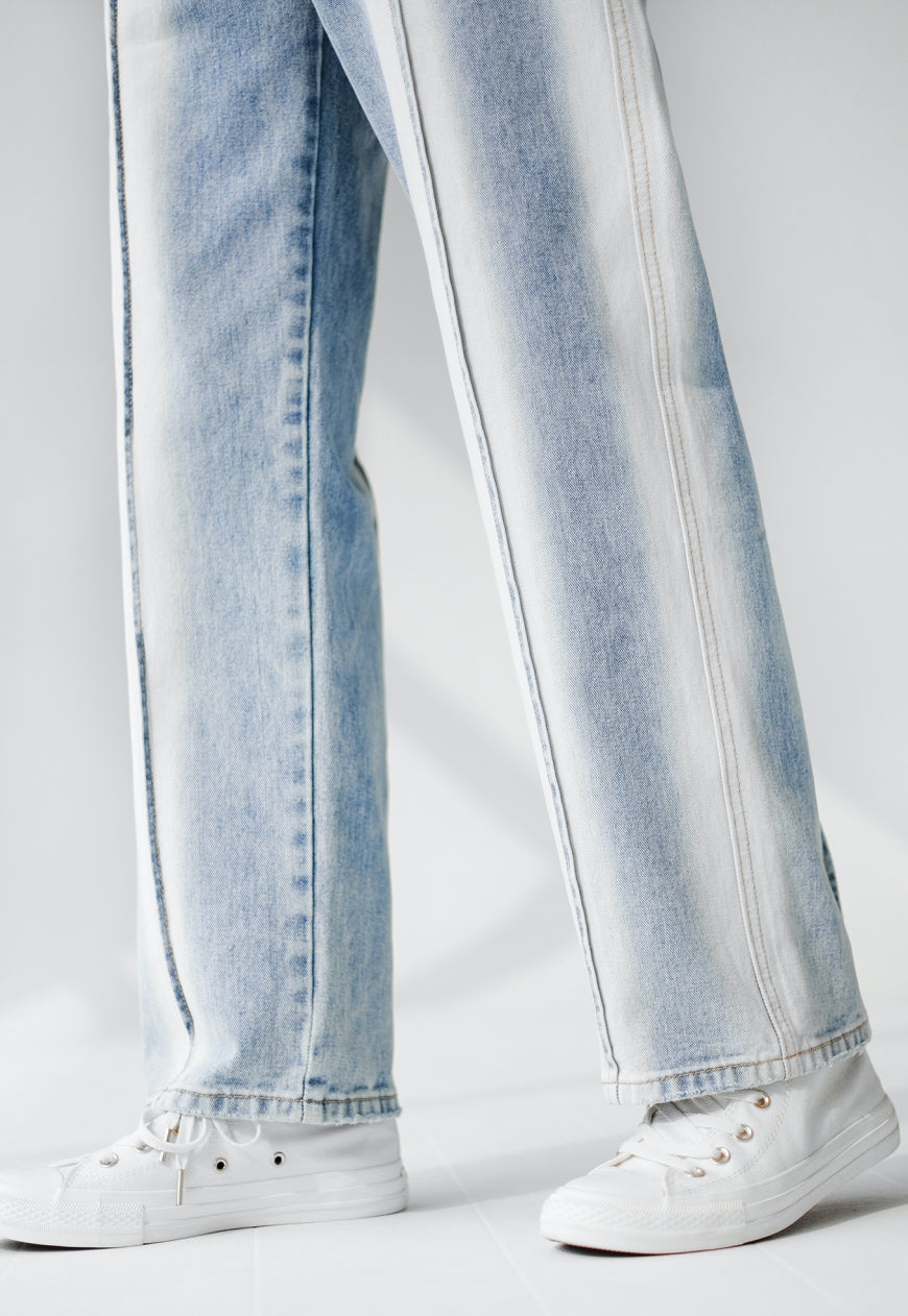 UZIP DESIGN Men's Contrast Colorblock Jeans