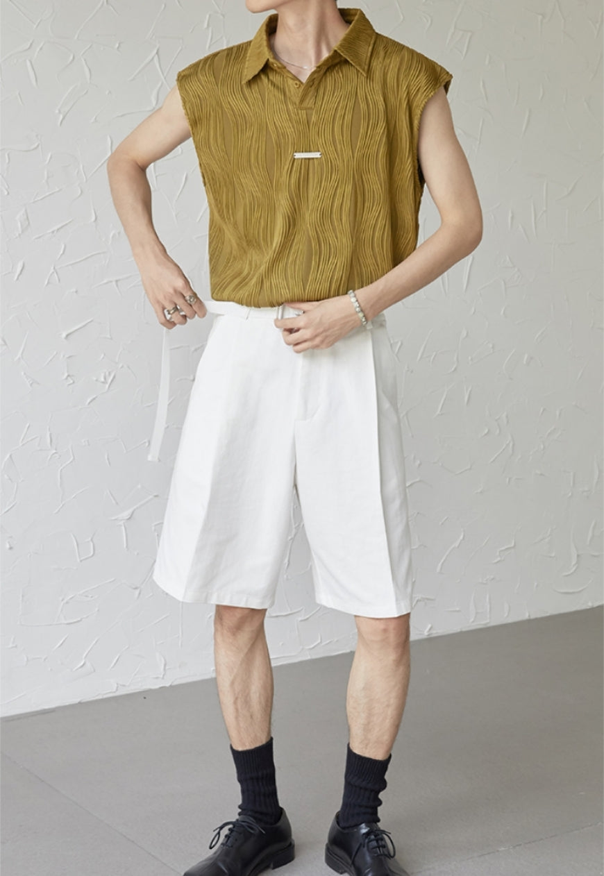 UZIP DESIGN Men's Design pleated vest