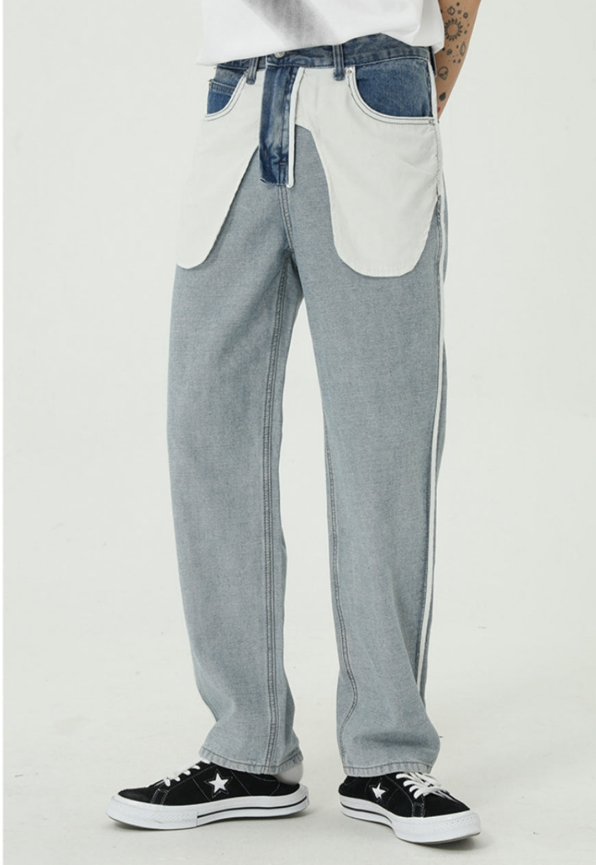 MEN'S Design stitching jeans