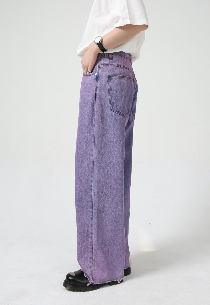 UZIP DESIGN Men's vintage purple jeans