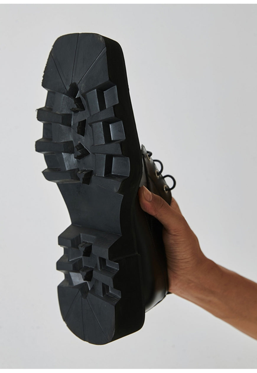 Men's personalized irregular leather shoes