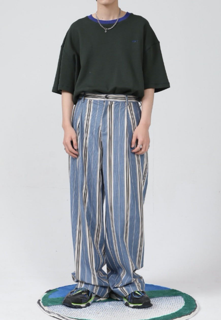 UZIP DESIGN Men's statement striped trousers