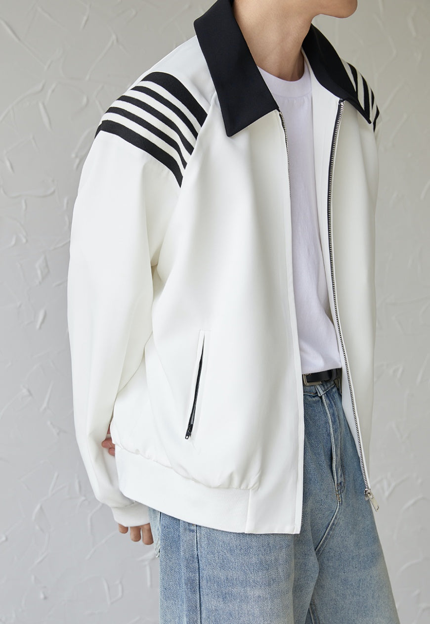 UZIP DESIGN Men's black white fashion jacket