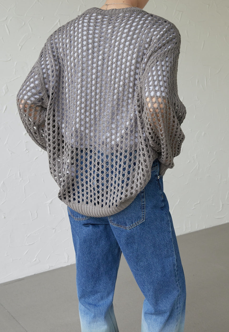 UZIP DESIGN Men's Design cutout long-sleeve top