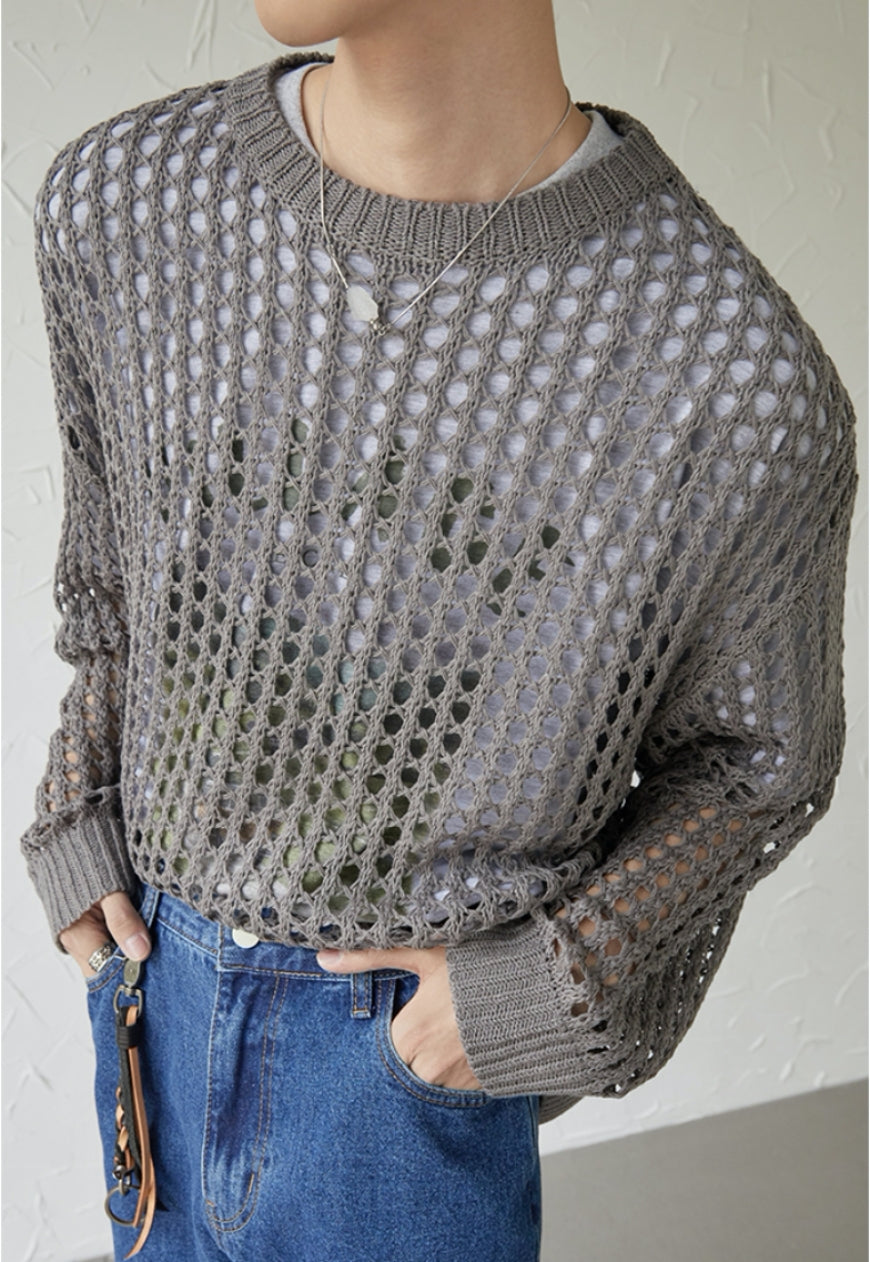 UZIP DESIGN Men's Design cutout long-sleeve top