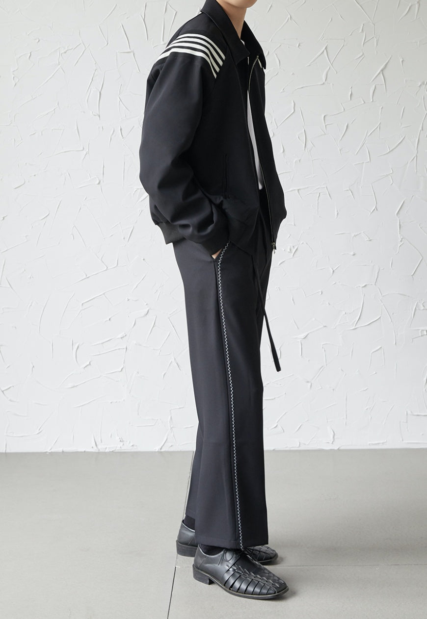 UZIP DESIGN Men's black white fashion jacket
