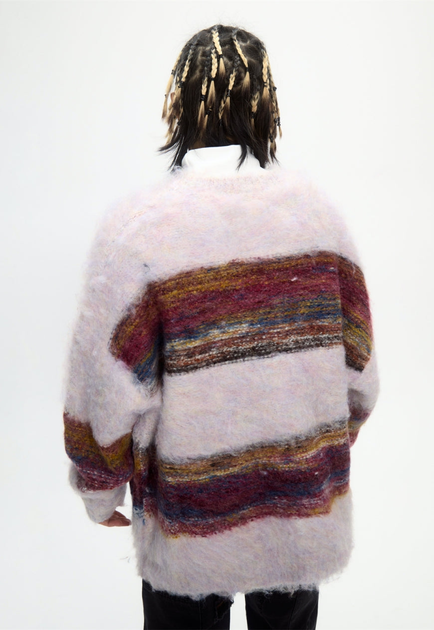 Men's color textured sweater