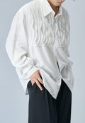 Men's Pleated technology long-sleeved shirt