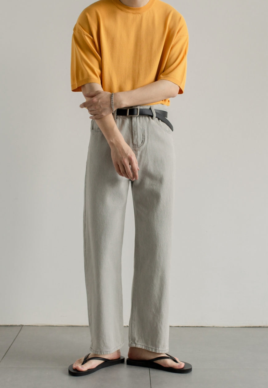 Men's Summer temperament round neck t-shirt