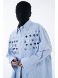 Men's luxury imitation jade striped shirt