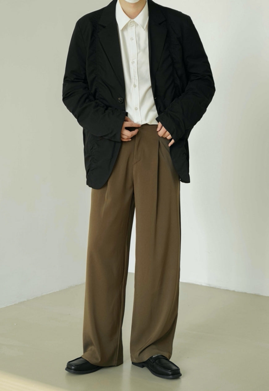Men's Pleated design suit jacket