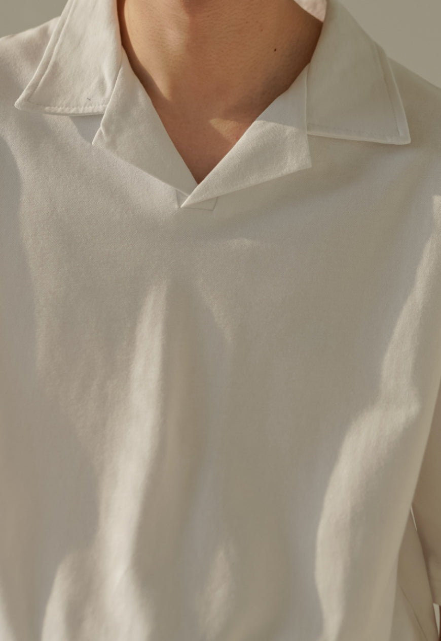 Men's Summer collar solid color t-shirt