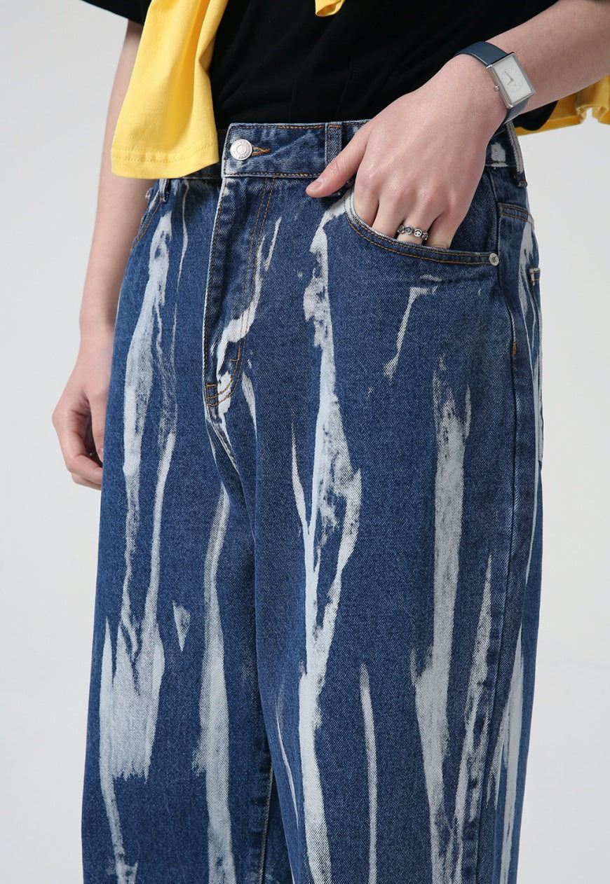 UZIP DESIGN Men's Tie-Dye Jeans