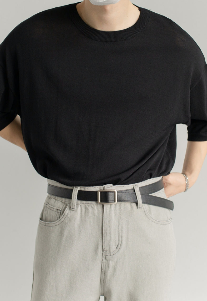 Men's Summer temperament round neck t-shirt