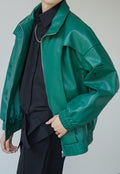 Men's Textured design leather jacket