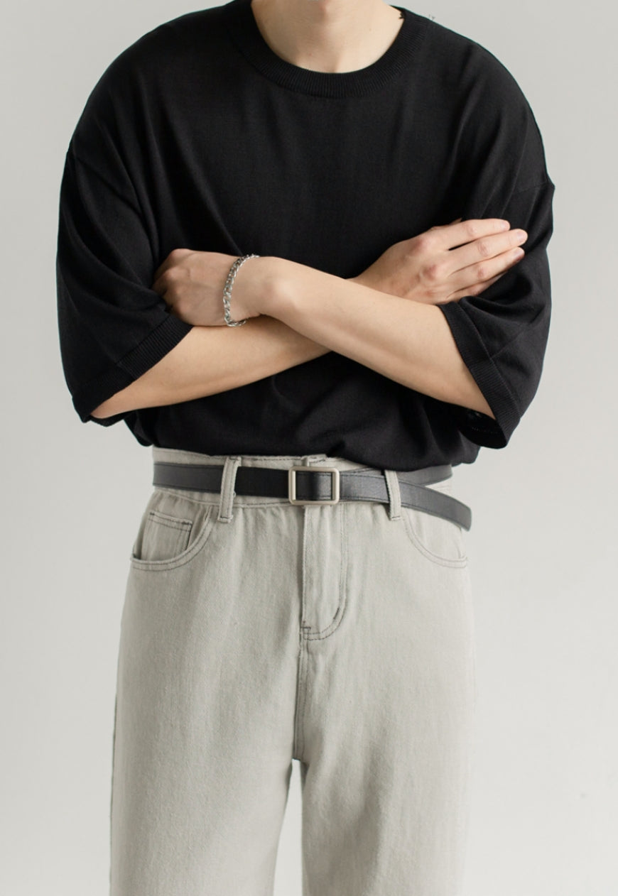 Men's Summer temperament round neck t-shirt