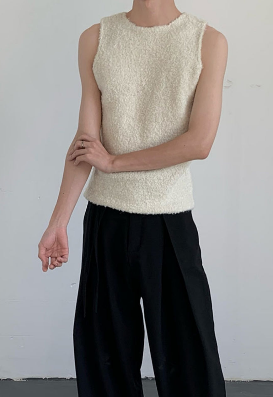 Men's fashion Curly Vest