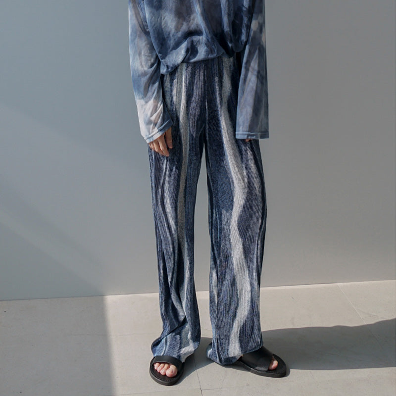 Men's Pleated loose casual trousers