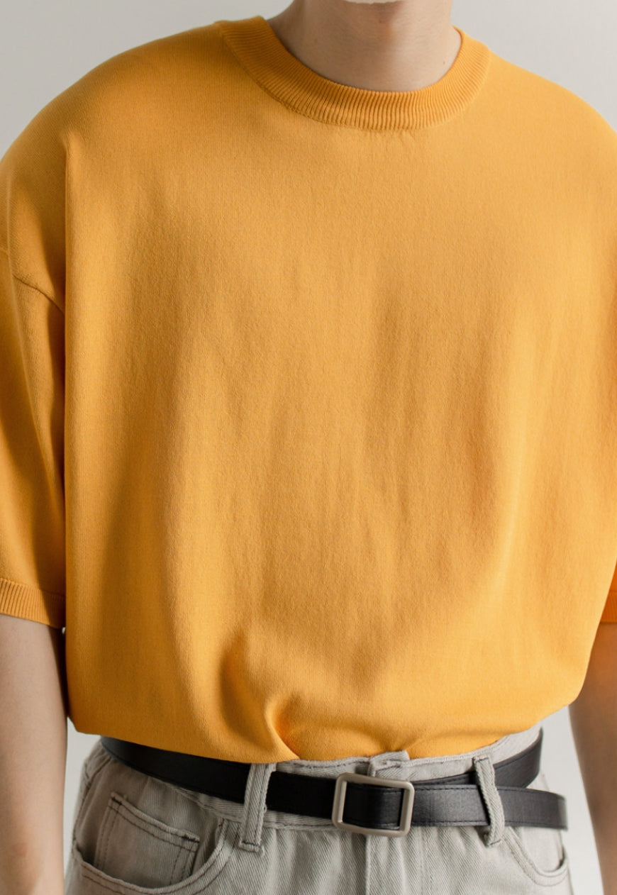 Men's Summer temperament round neck t-shirt