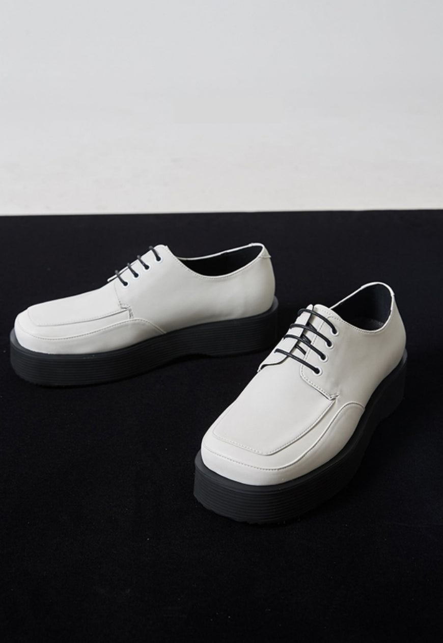 Men's Lace-Up white derby shoes